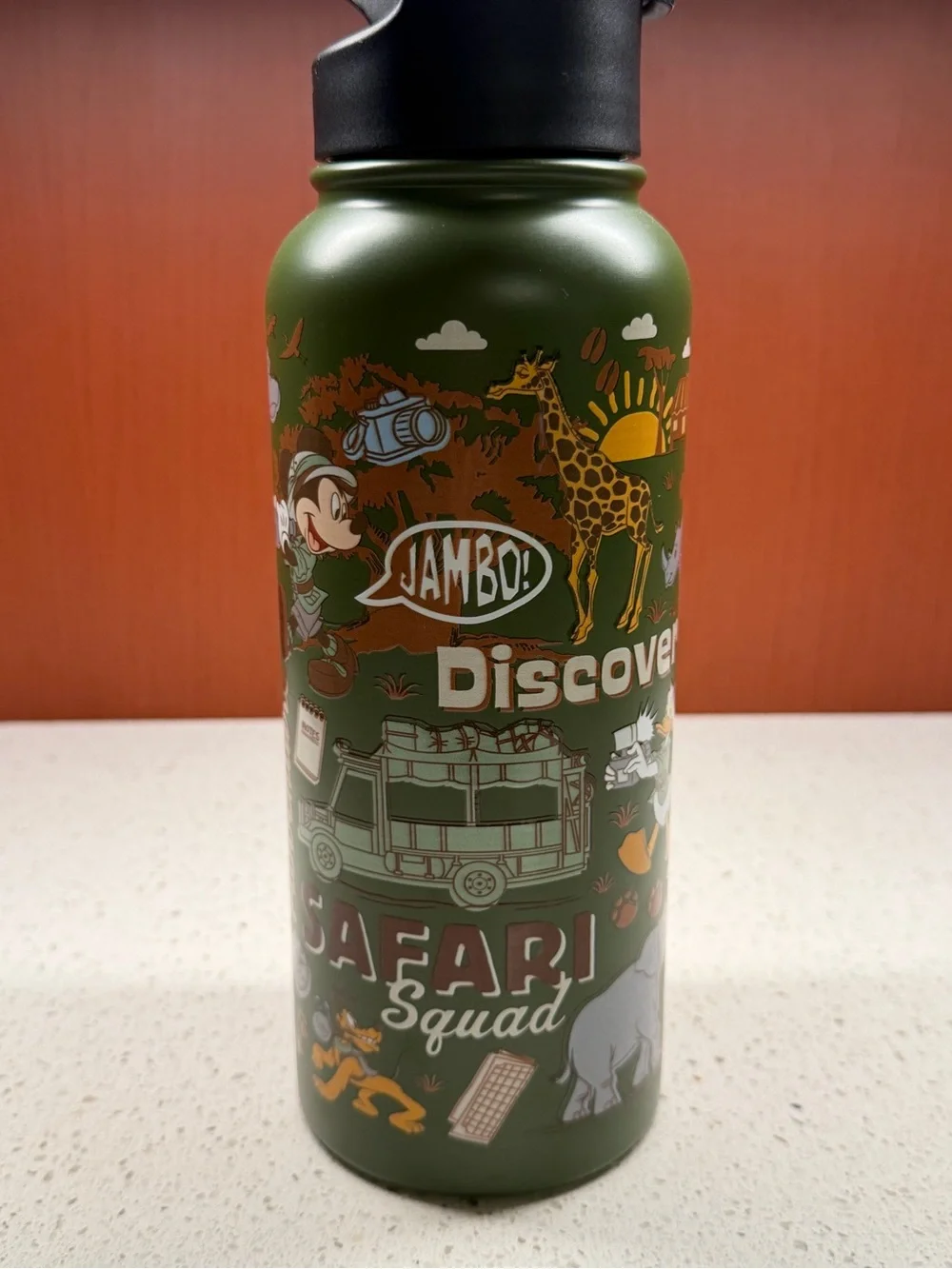 NEW DISNEY ANIMAL KINGDOM “SAFARI SQUAD” WATER BOTTLE 34oz